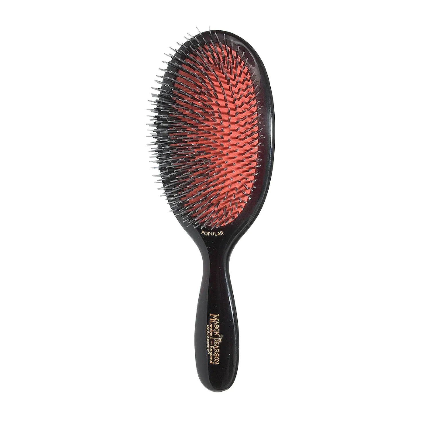 Large Popular Bristle and Nylon Brush - BN1 Dark Ruby by Mason Pearson for Unisex - 2 Pc Hair Brush, Cleaning Brush - Olabens