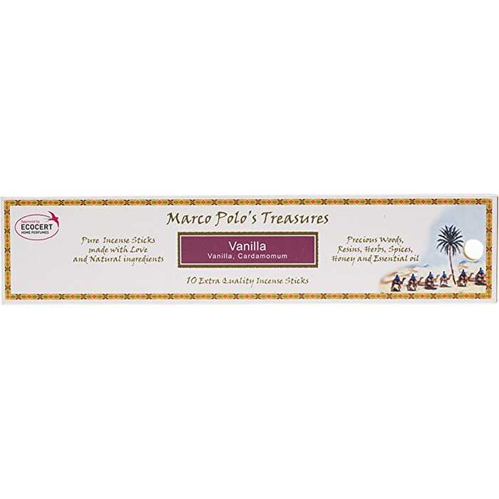Marco Polo's Treasures Incense Sticks Vanilla 10pk - Olabens