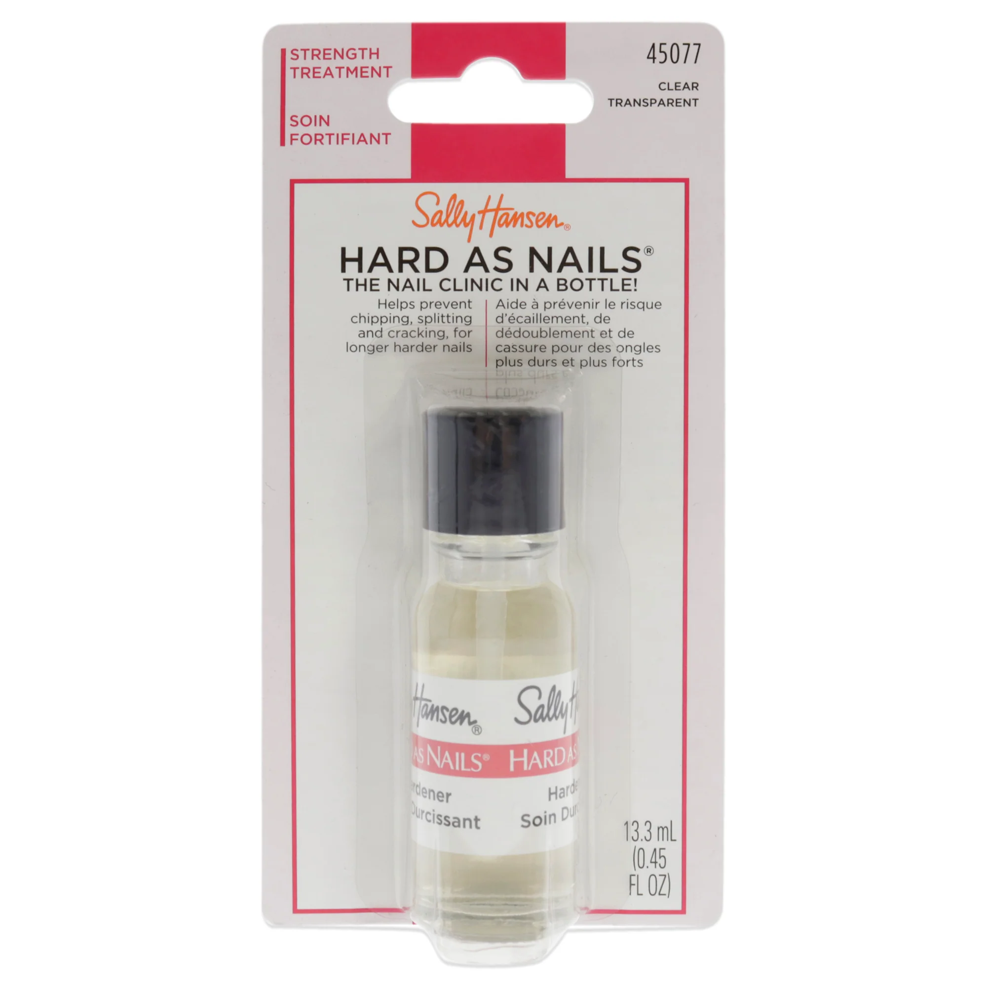 Hard as Nails Strength Treatment - 45077 Clear Transparent by Sally Hansen for Women - 0.45 oz Nail Treatment - Olabens