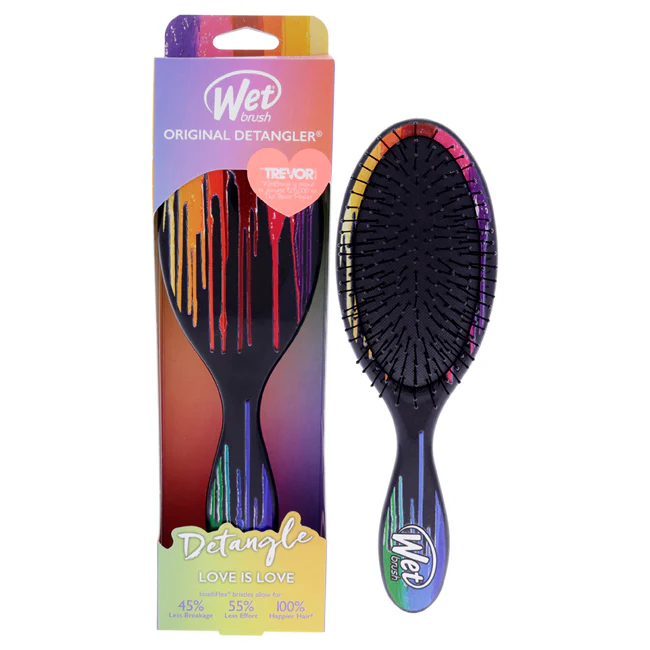 Wet Brush Original Detangler Love is Love Brush - Pride Dripping With Pride by Wet Brush for Unisex - 1 Pc Hair Brush - Olabens