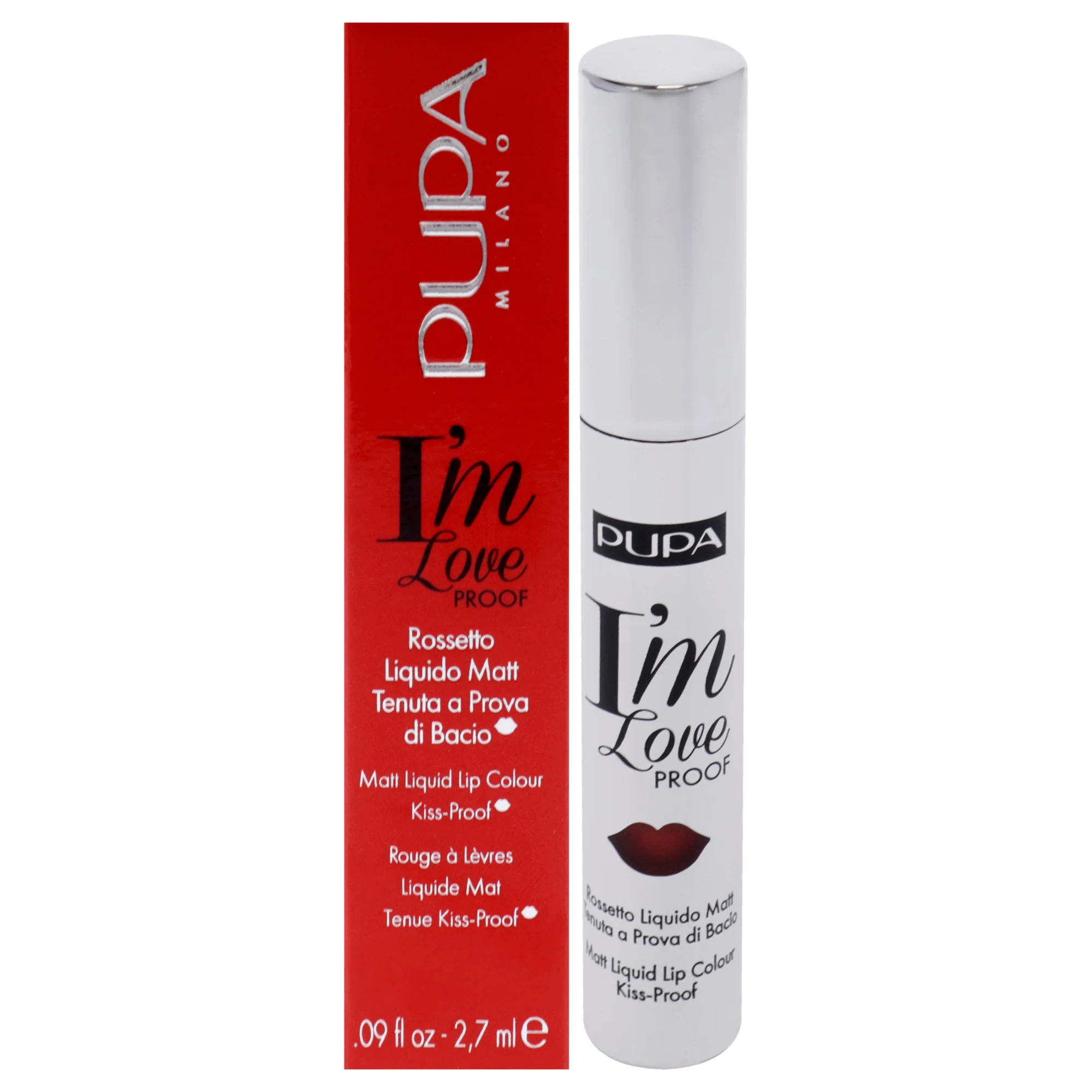 I Am Love Proof Matt Liquid Lip Color - 010 Fire Red by Pupa Milano for Women - 0.09 oz Lipstick - Olabens