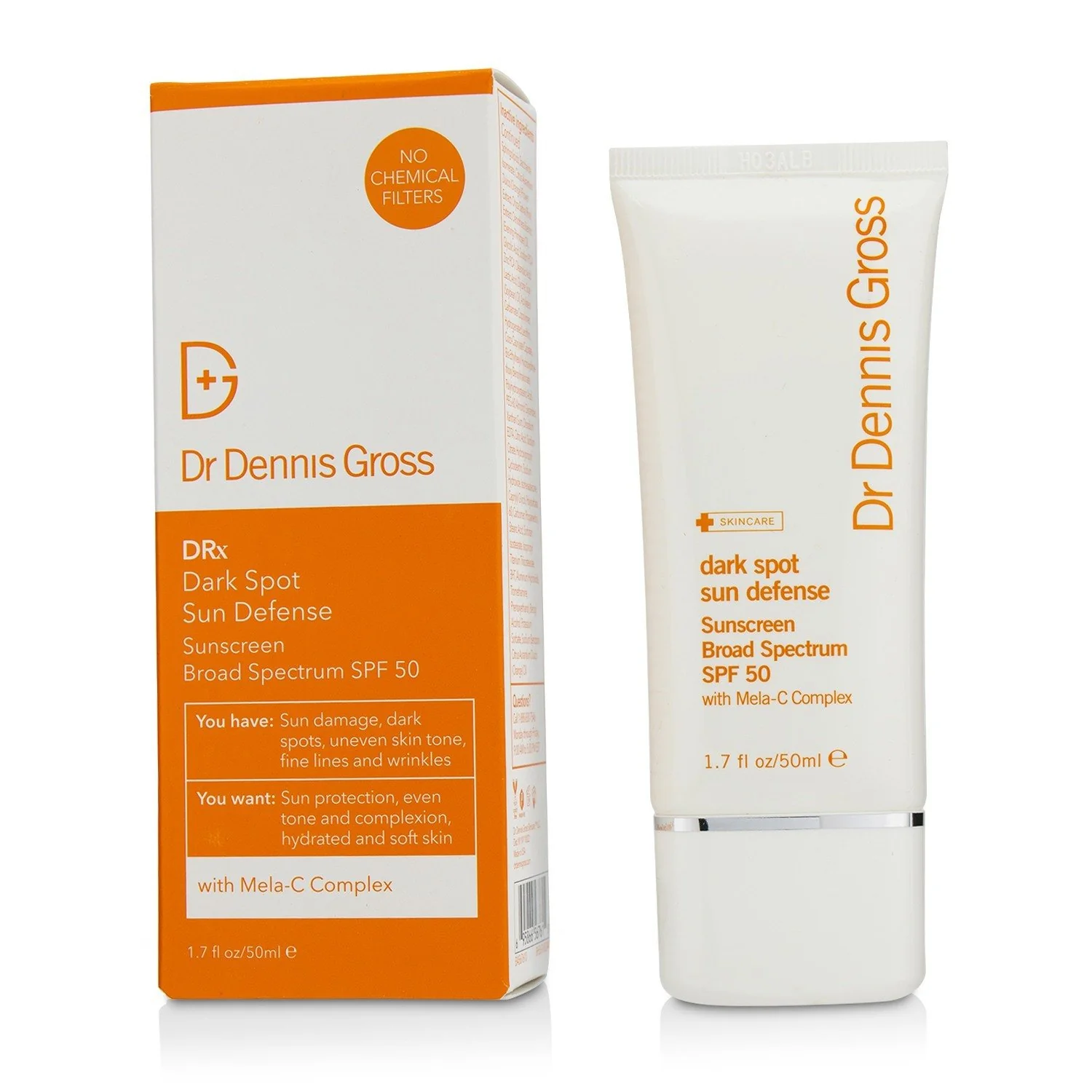 Dr Dennis Gross DRx Dark Spot Sun Defense Sunscreen Broad Spectrum SPF 50  50ml/1.7oz - Olabens