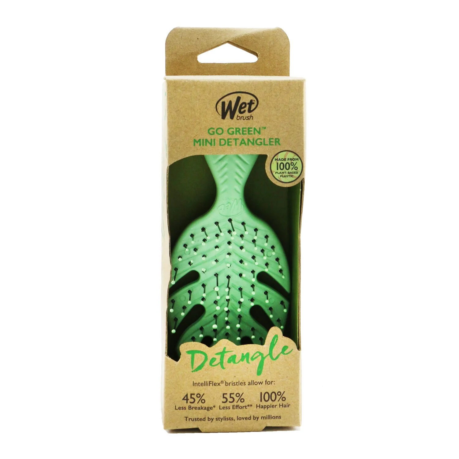 Wet Brush Go Green Mini Detangler - # Green  1pc - Olabens