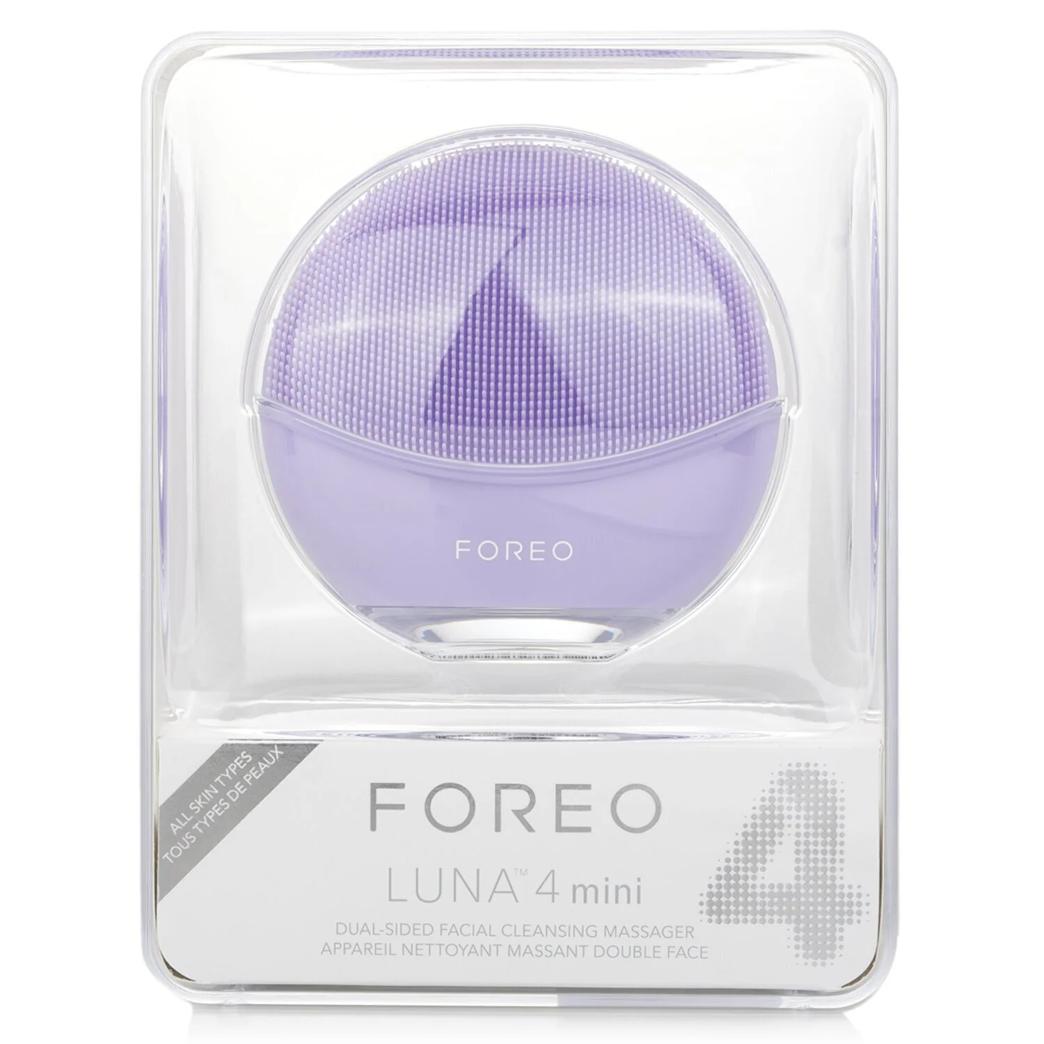 FOREO Luna 4 Mini Dual-Sided Facial Cleansing Massager - Lavender  1pcs - Olabens