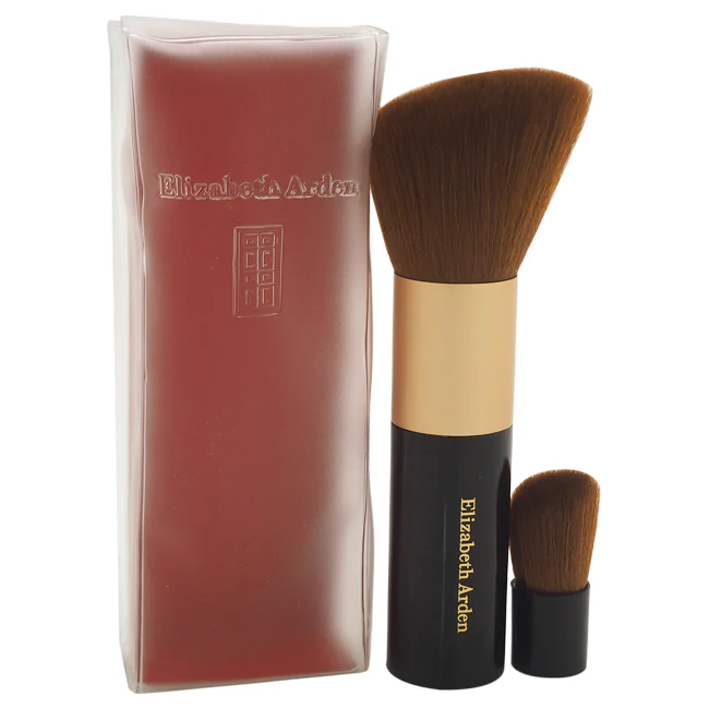 Elizabeth Arden Face Powder Brush With Folding Mini Face Brush by Elizabeth Arden for Women - 2 Pc Face Powder Brush, Folding Mini Face Brush - Olabens