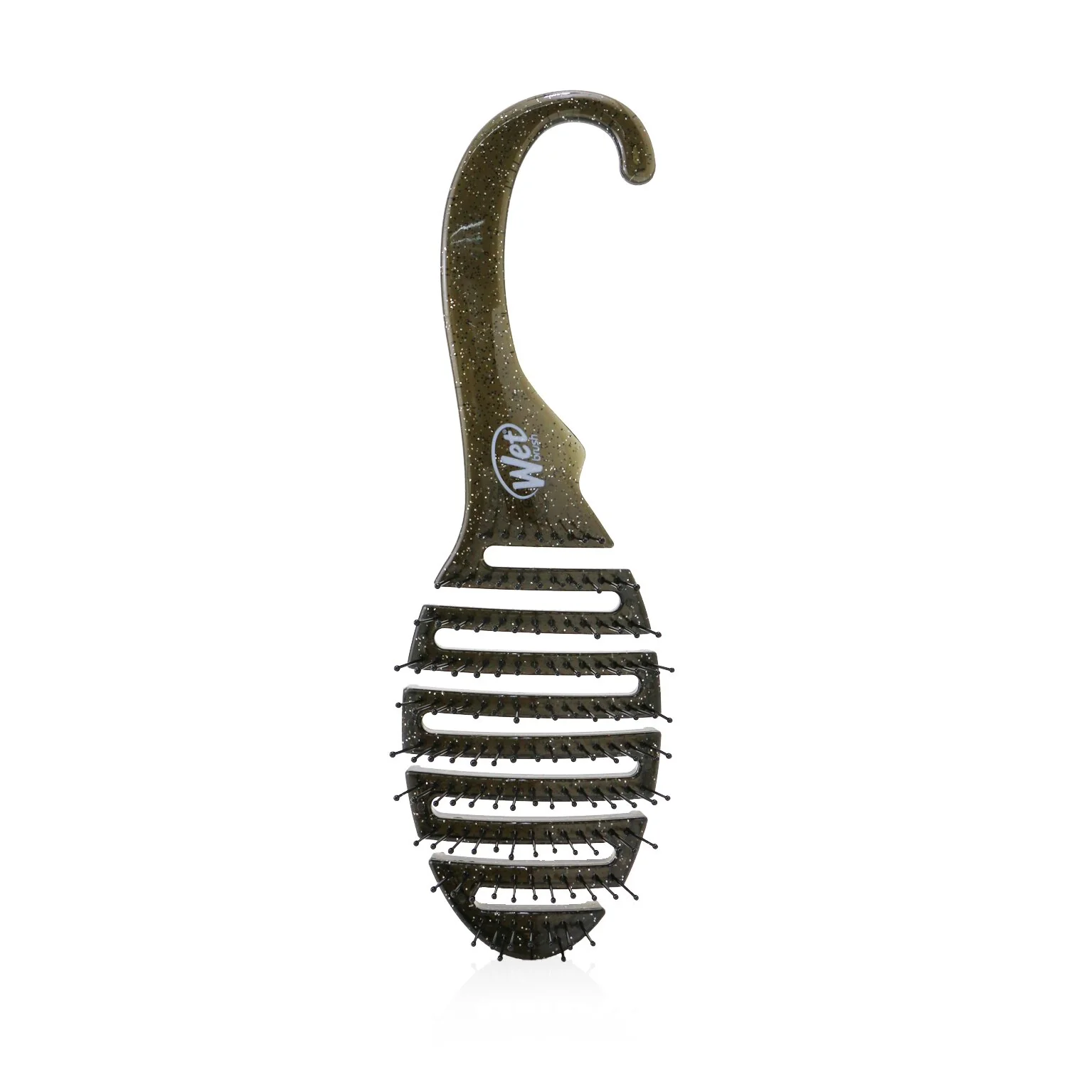 Wet Brush Shower Detangler - # Black Glitter  1pc - Olabens