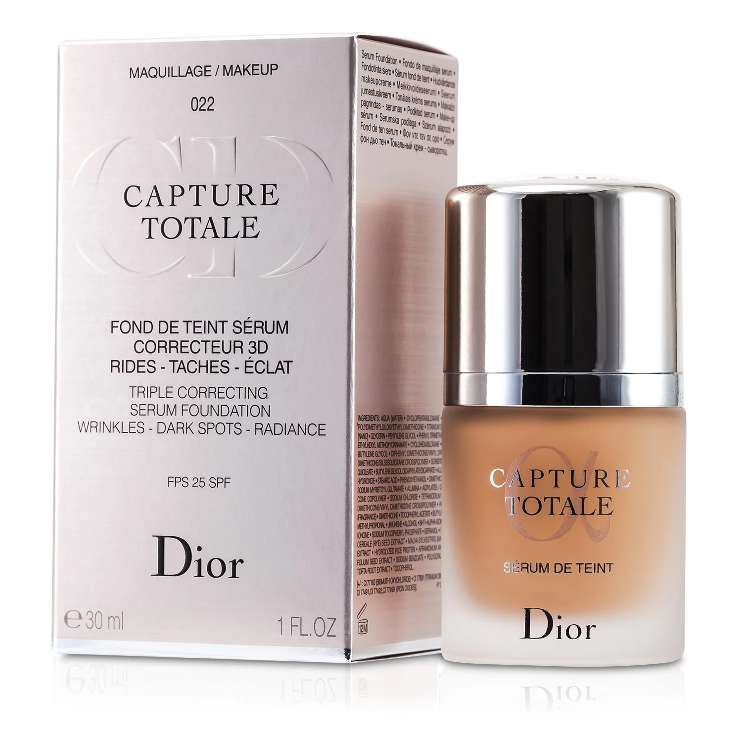Christian Dior Capture Totale Triple Correcting Serum Foundation SPF25 - # 040 Honey Beige  30ml/1oz - Olabens