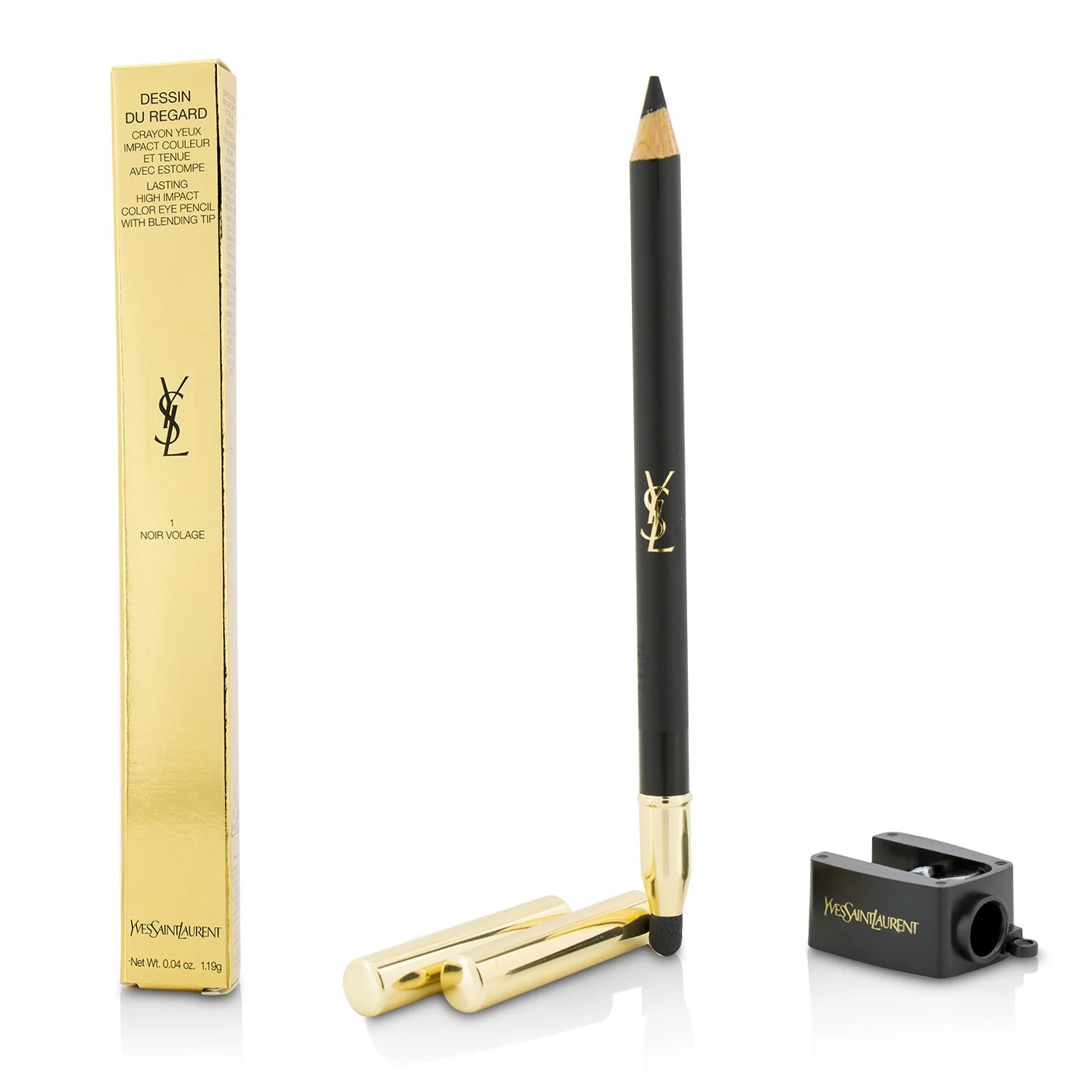 Yves Saint Laurent Dessin Du Regard Lasting High Impact Color Eye Pencil - # 1 Noir Volage  1.19g/0.04oz - Olabens