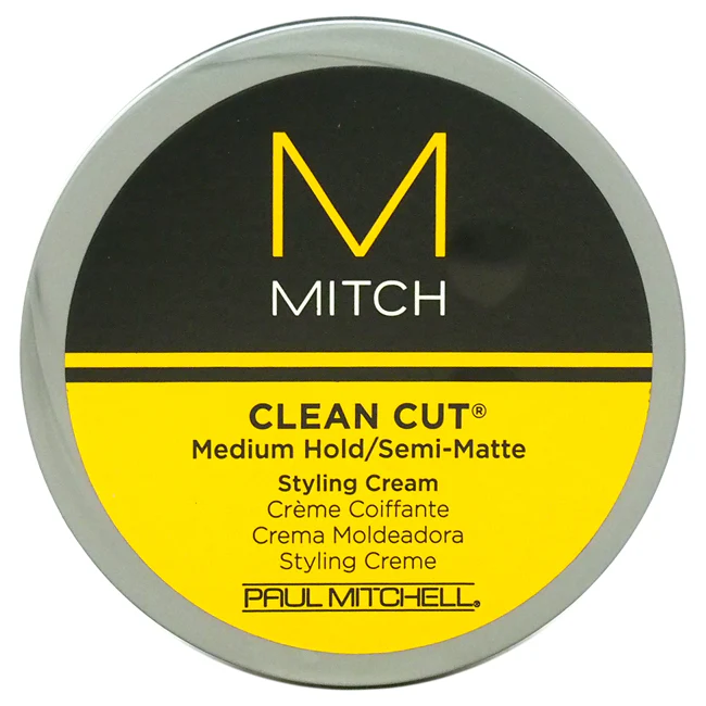 Paul Mitchell Mitch Clean Cut Medium Hold/Semi-Matte Styling Cream by Paul Mitchell for Men - 3 oz Cream - Olabens
