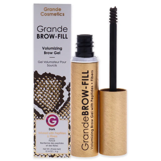 Grande Cosmetics Grande Browfill Tinted Brow Gel - Dark by Grande Cosmetics for Women - 0.14 oz Eyebrow Gel - Olabens