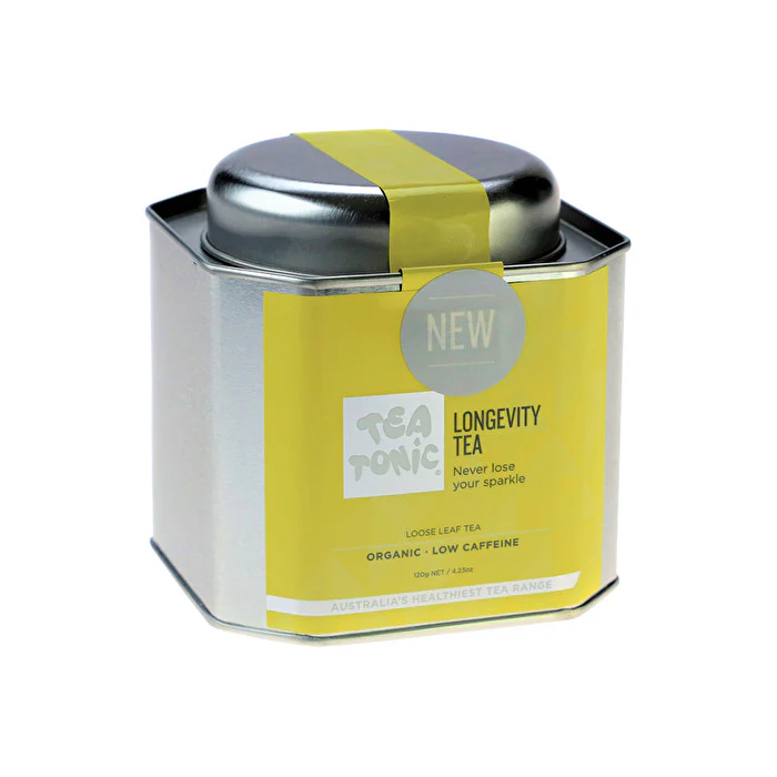 Tea Tonic Organic Longevity Tea Caddy Tin 120g - Olabens