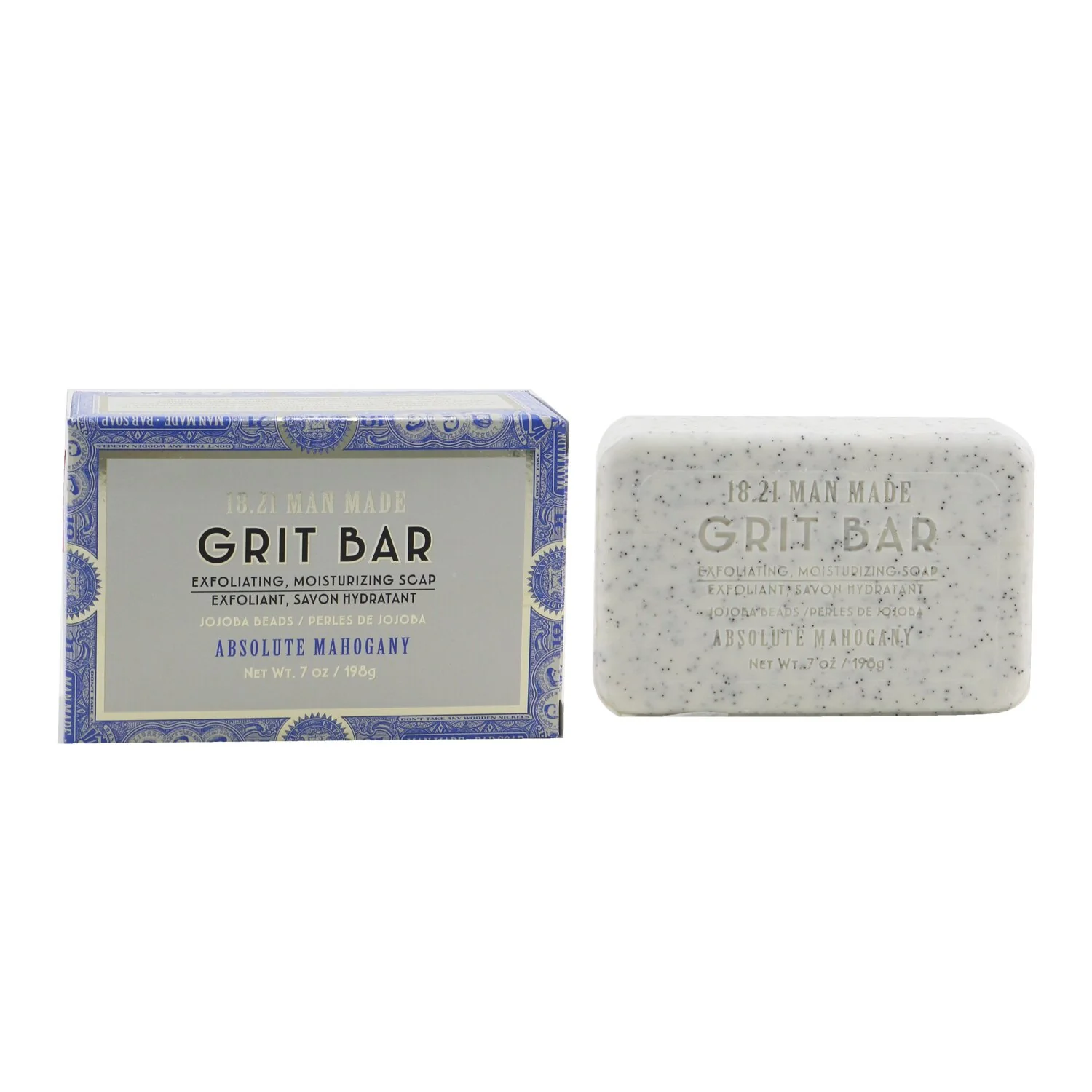 18.21 Man Made Grit Bar - Exfoliating, Moisturizing Soap - # Absolute Mahogany  198g/7oz - Olabens