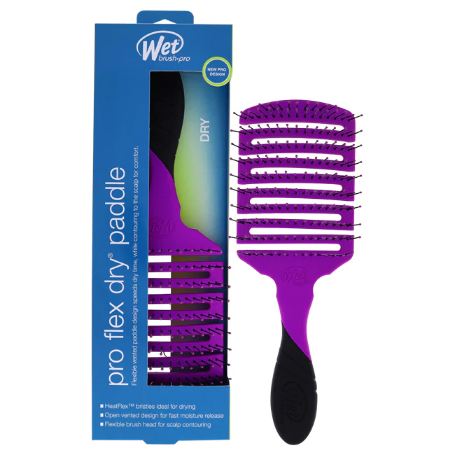 Wet Brush Pro Flex Dry Paddle Brush - Purple - Purple by Wet Brush for Unisex - 1 Pc Hair Brush - Olabens