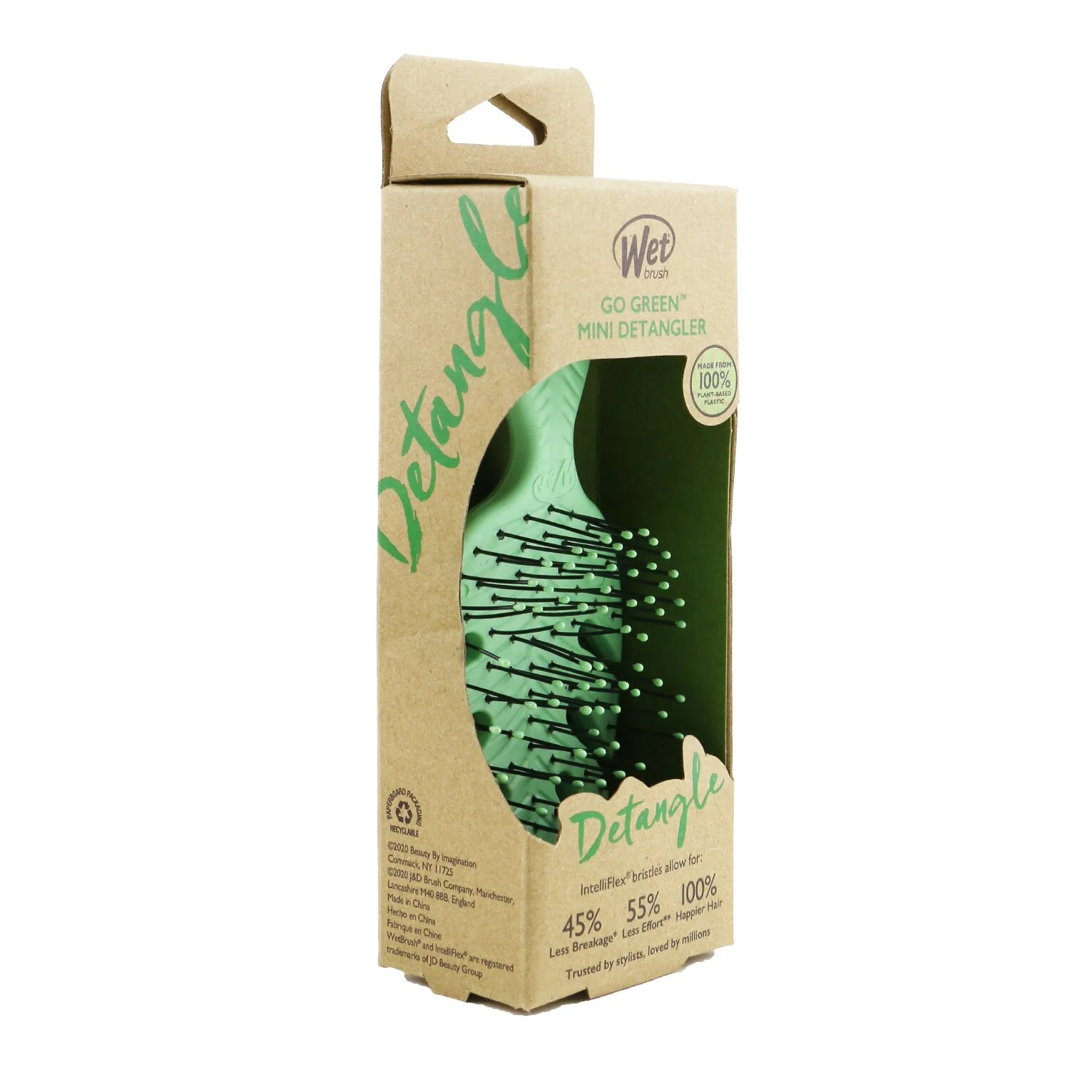 Wet Brush Go Green Mini Detangler - # Green  1pc - Olabens