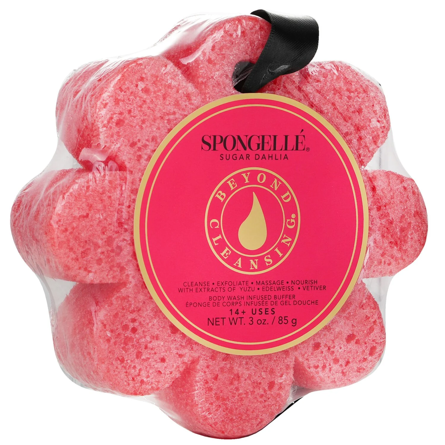 Spongelle Wild Flower Soap Sponge - Sugar Dahlia (Red)  1pc/85g - Olabens