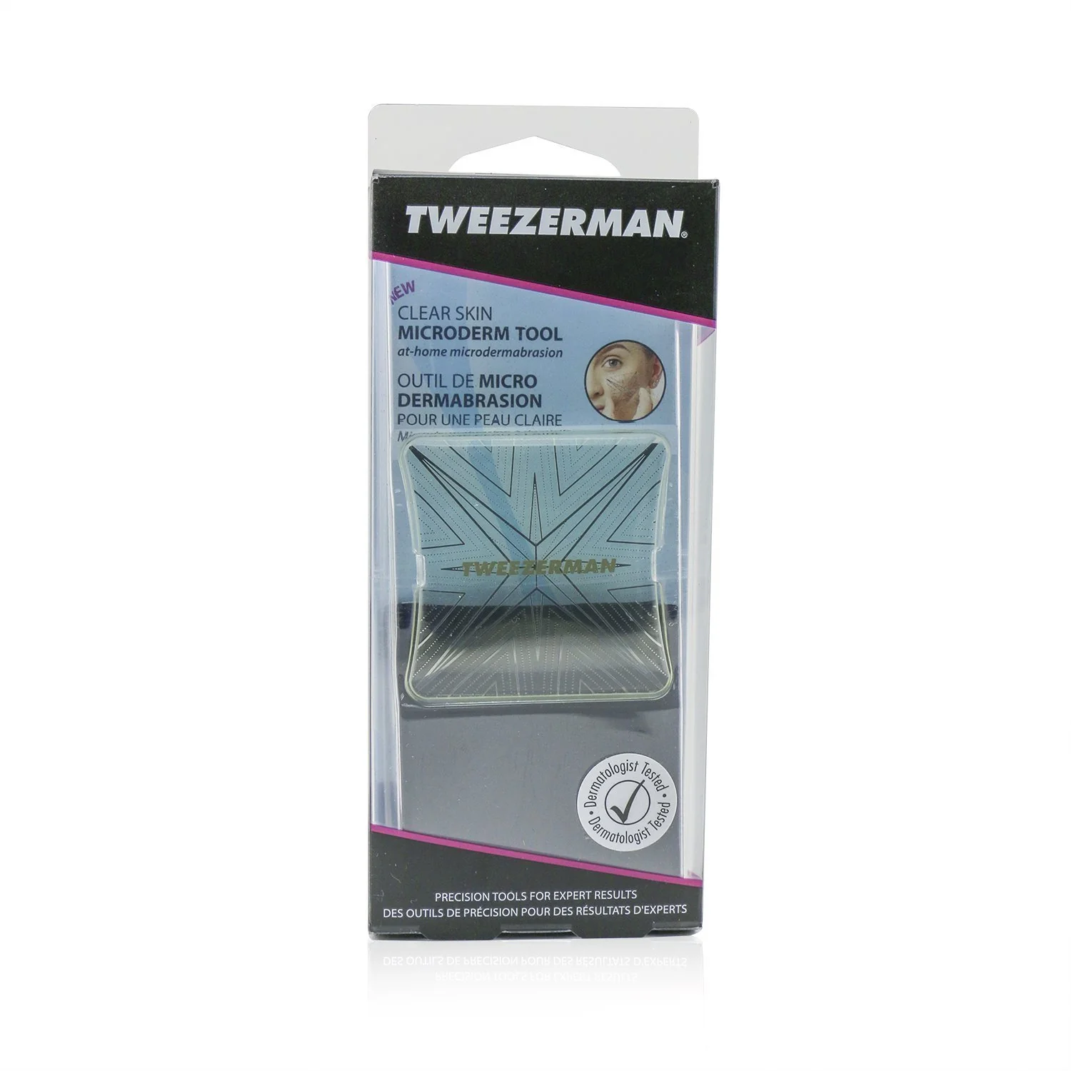 Tweezerman Clear Skin Microderm Tool - At Home Microdermabrasion  1pc - Olabens