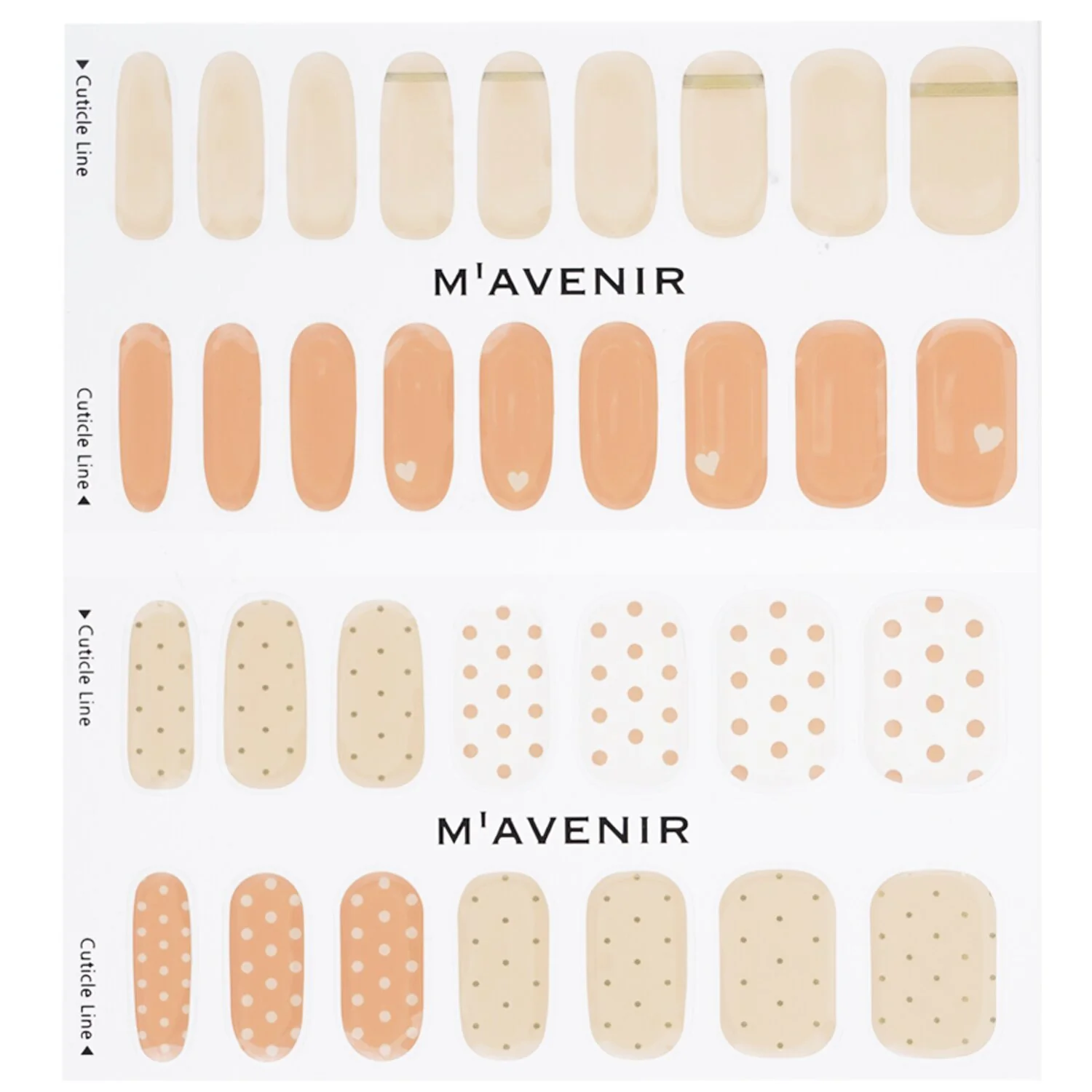 Mavenir Nail Sticker (Orange) - # Princesa Dot Nail  32pcs - Olabens