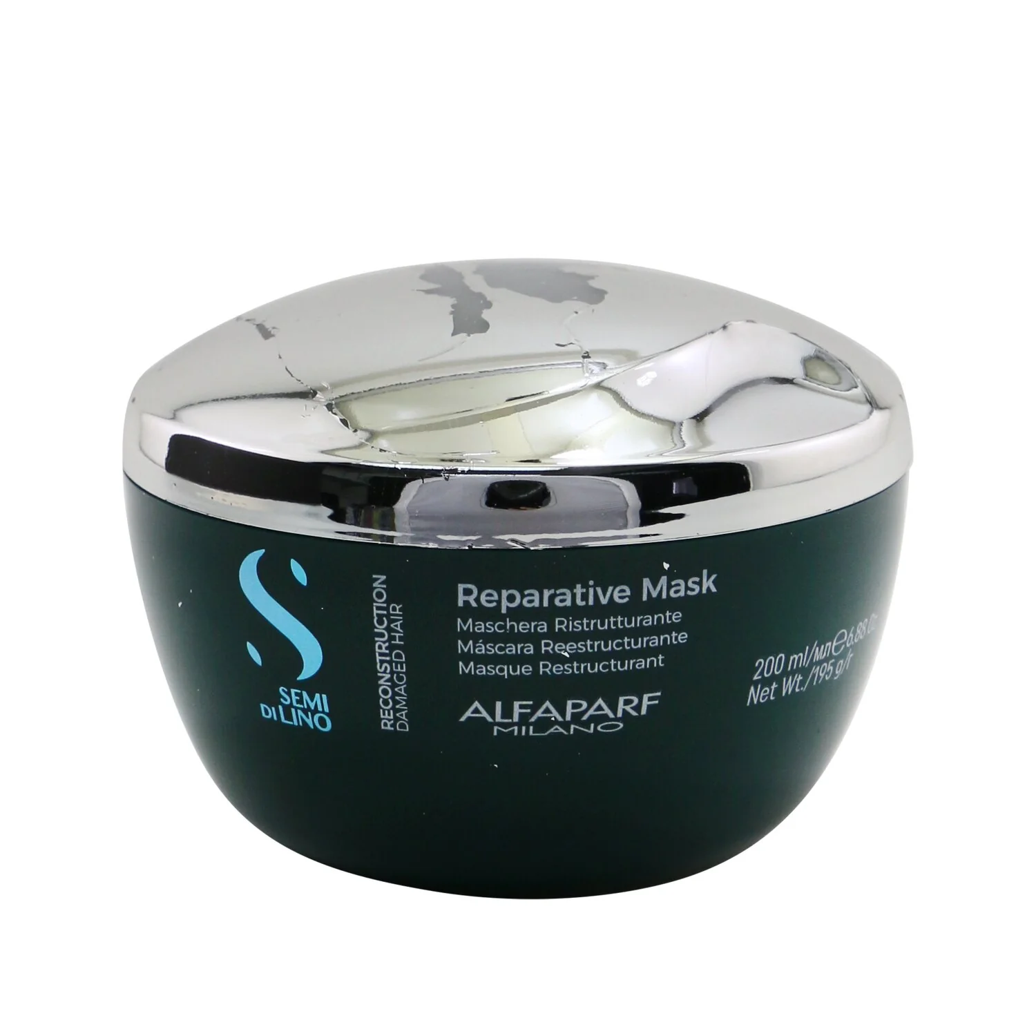 AlfaParf Semi Di Lino Reconstruction Reparative Mask - Damaged Hair (Packaging Slightly Defected)  200ml/6.88oz - Olabens