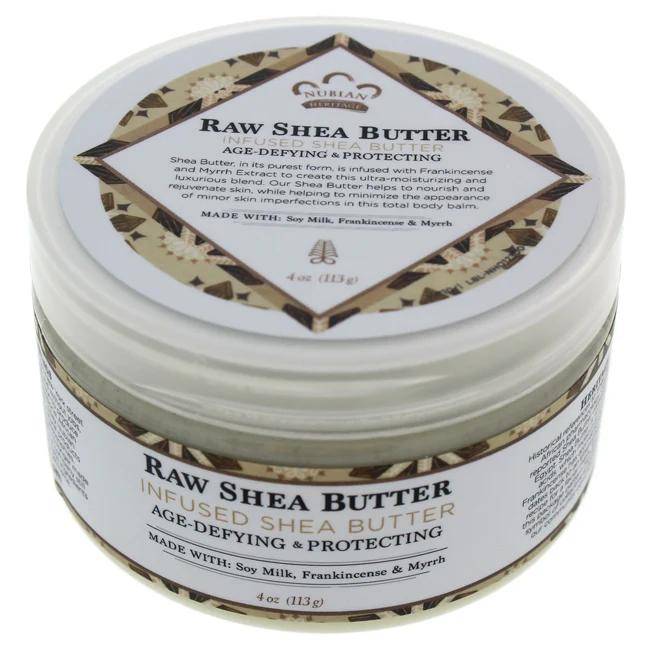 Nubian Heritage Raw Shea Butter Infused Shea Butter by Nubian Heritage for Unisex - 4 oz Moisturizer - Olabens