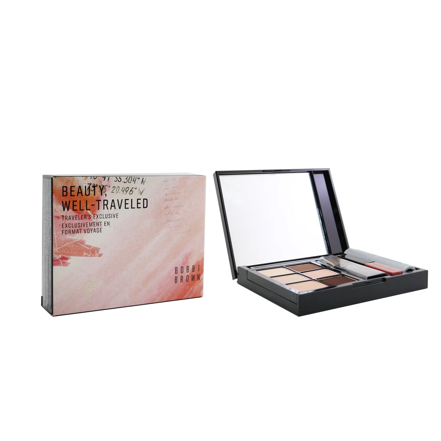 Bobbi Brown On The Horizon Eye, Cheek & Lip Palette (6x Eye Shadow + Mascara + Blush + Bronzing Powder + Lip Gloss + 2x Mini Brush) - Olabens