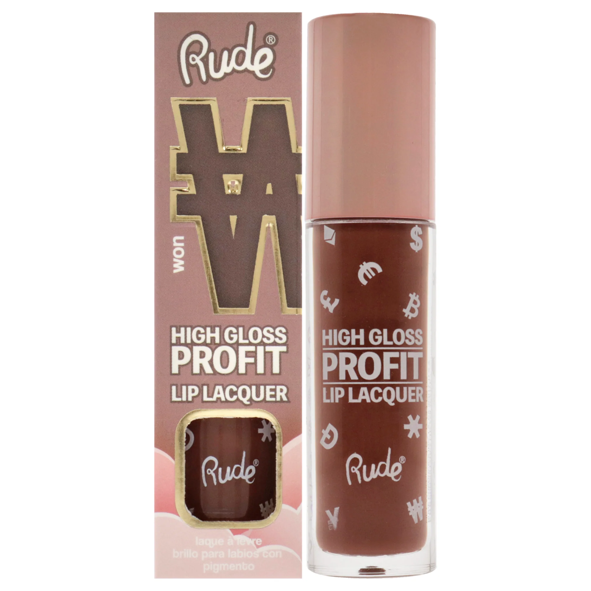 High Gloss Profit Lip Lacquer - Won by Rude Cosmetics for Women - 0.141 oz Lip Gloss - Olabens