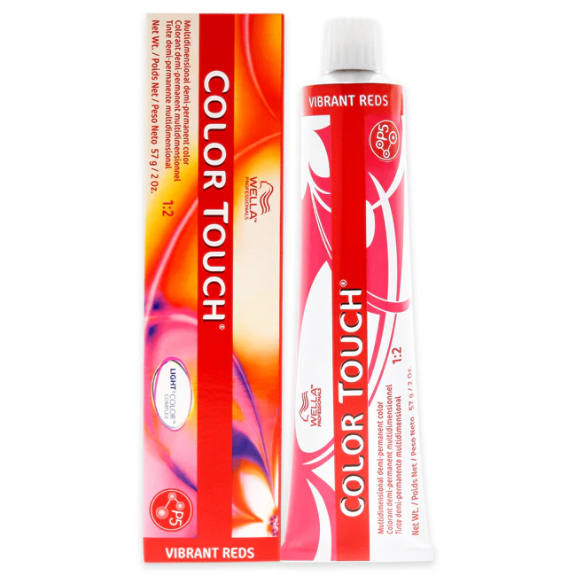 Wella Color Touch Demi-Permanent Color - 44 65 Intense Medium Brown-Violet Red-Violet by Wella for Unisex - 2 oz Hair Color - Olabens