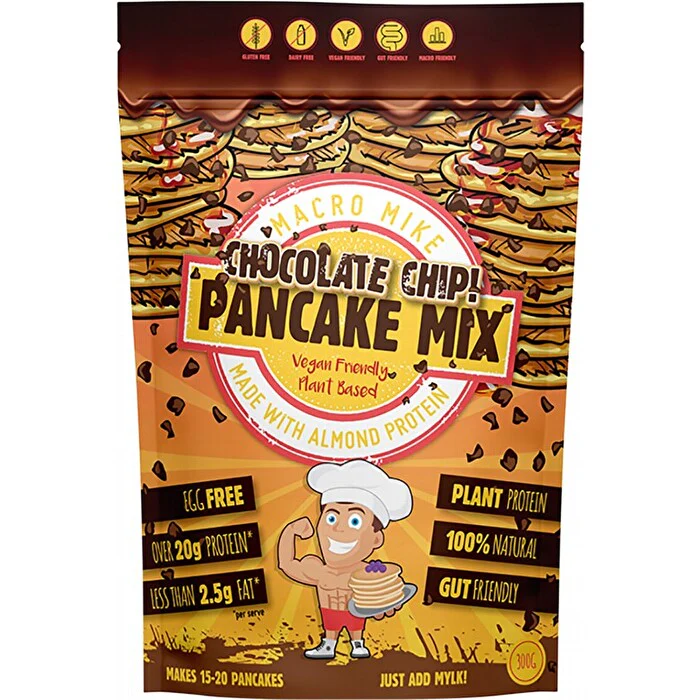 Macro Mike Protein Pancake Baking Mix Double Choc Chip 250g - Olabens