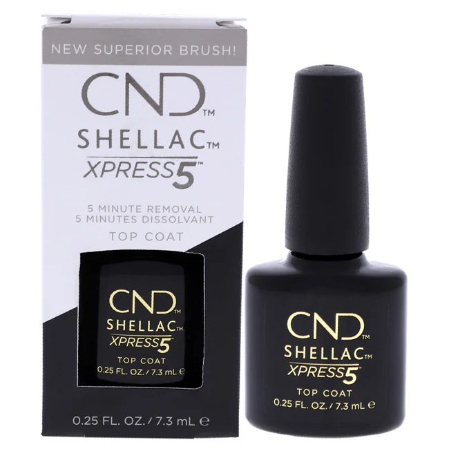CND Shellac Xpress 5 Top Coat by CND for Women - 0.25 oz Nail Polish - Olabens