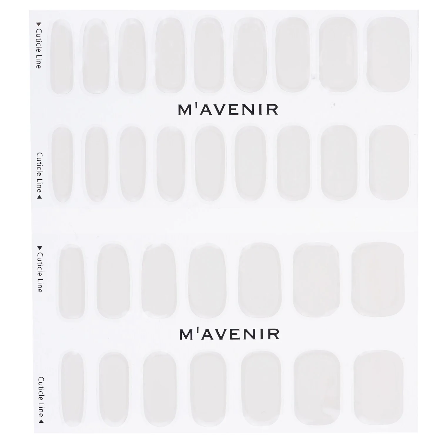 Mavenir Nail Sticker (White) - # White Crema Nail  32pcs - Olabens