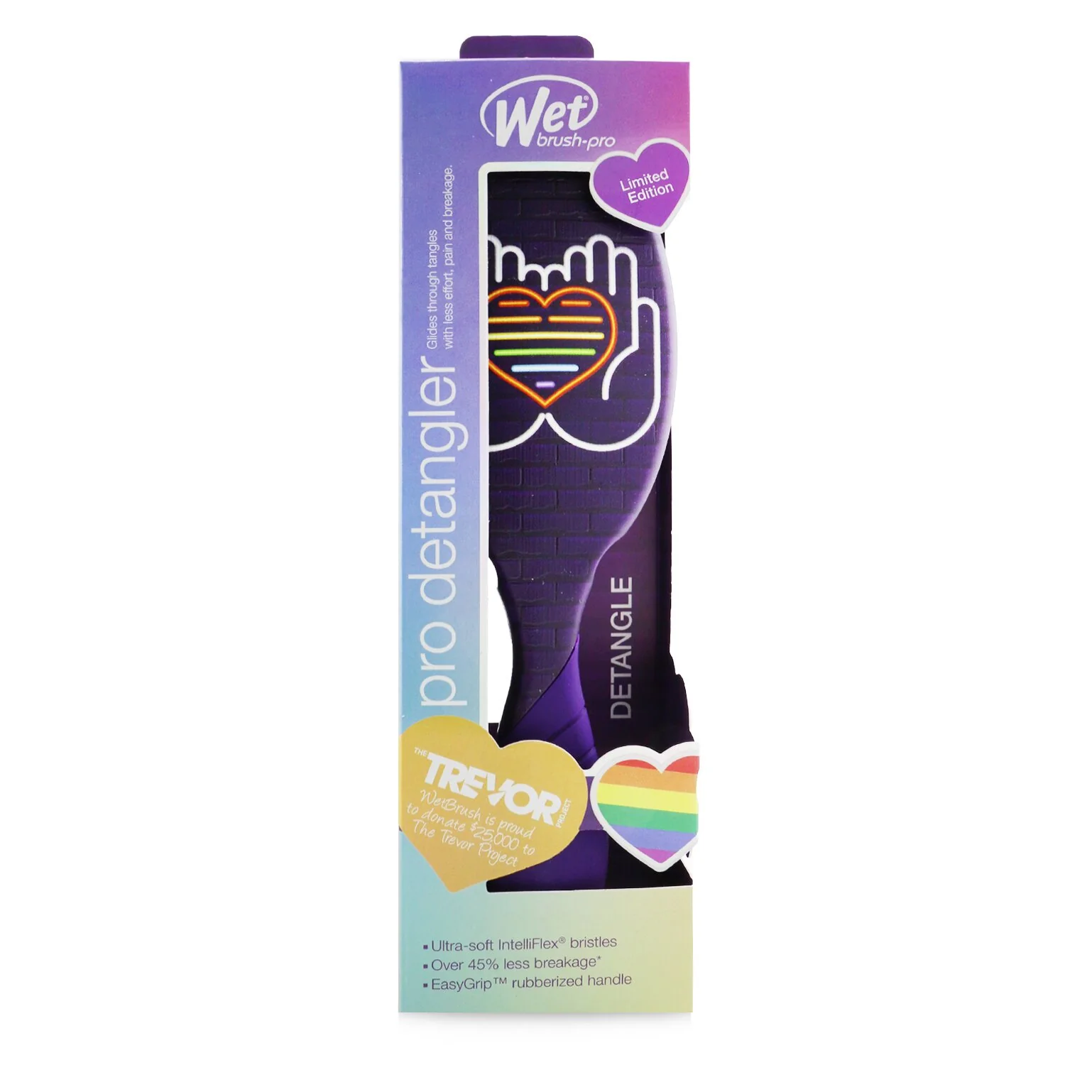 Wet Brush Pro Detangler Pride - # Hands Heart (Limited Edition)  1pc - Olabens
