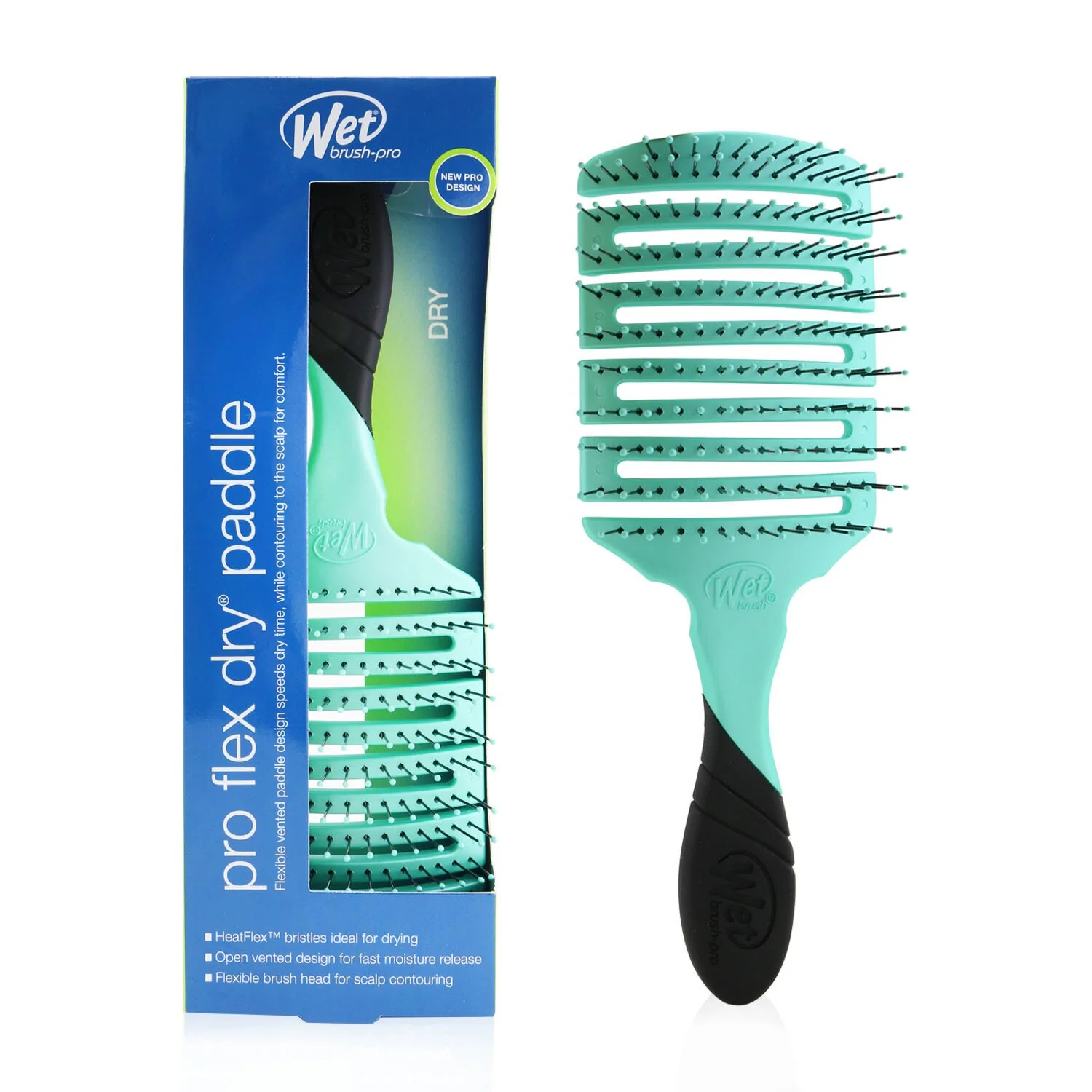Wet Brush Pro Flex Dry Paddle - # Purist Blue  1pc - Olabens