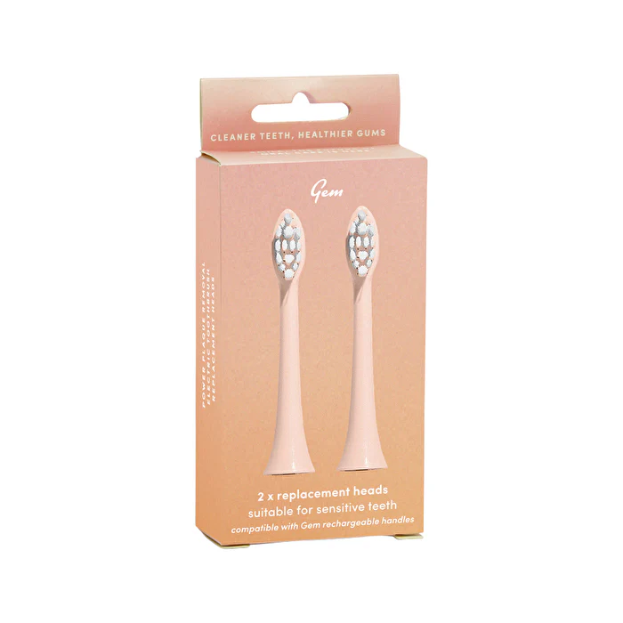 Gem Electric Toothbrush Replacement Heads Watermelon x 2 Pack - Olabens