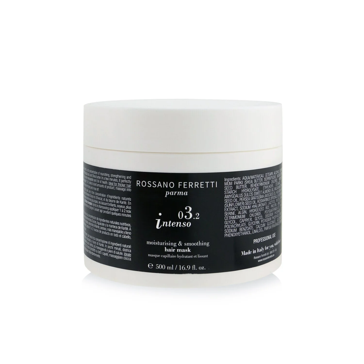 Rossano Ferretti Parma Intenso 03.2 Moisturising & Smoothing Hair Mask (Salon Product)  500ml/16.9oz - Olabens