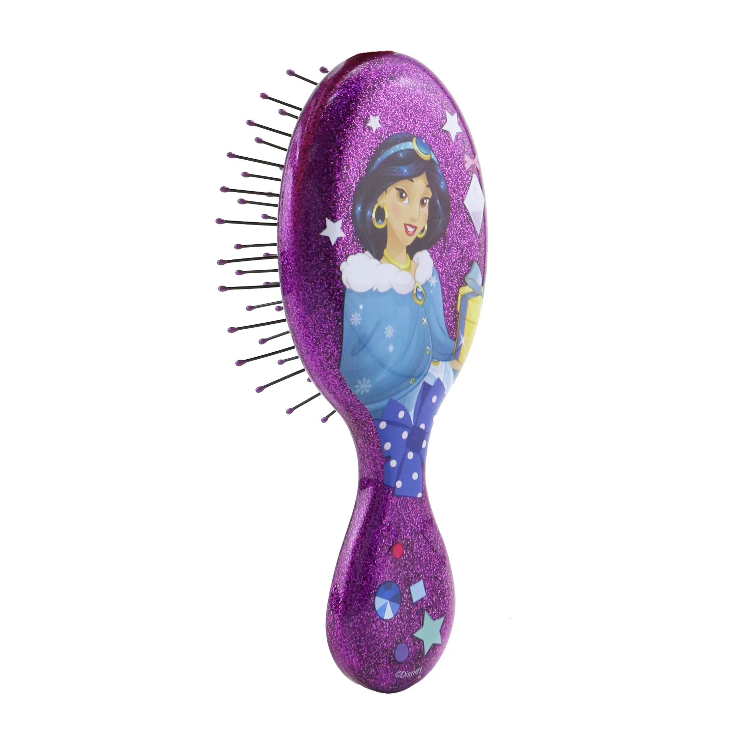 Wet Brush Mini Detangler Disney Princess - # Glitter Ball - Jasmine (Limited Edition)  1pc - Olabens