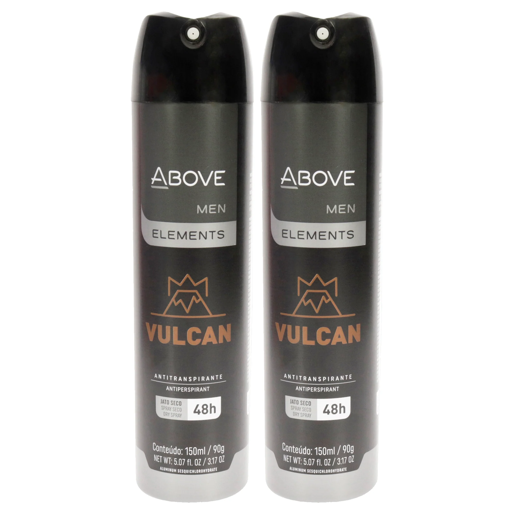 48 Hours Element Antiperspirant Deodorant - Vulcan by Above for Men - 3.17 oz Deodorant Spray - Pack of 2 - Olabens