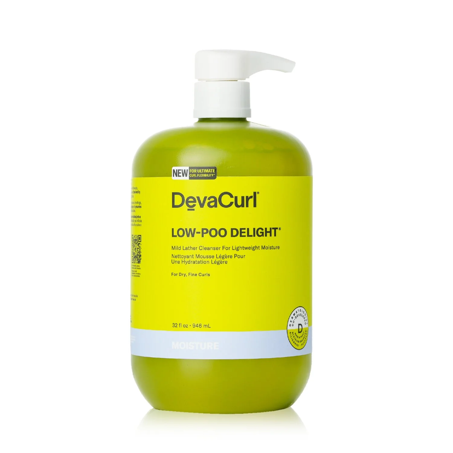 DevaCurl Low-Poo Delight Mild Lather Cleanser For Lightweight Moisture - For Dry, Fine Curls  946ml/32oz - Olabens