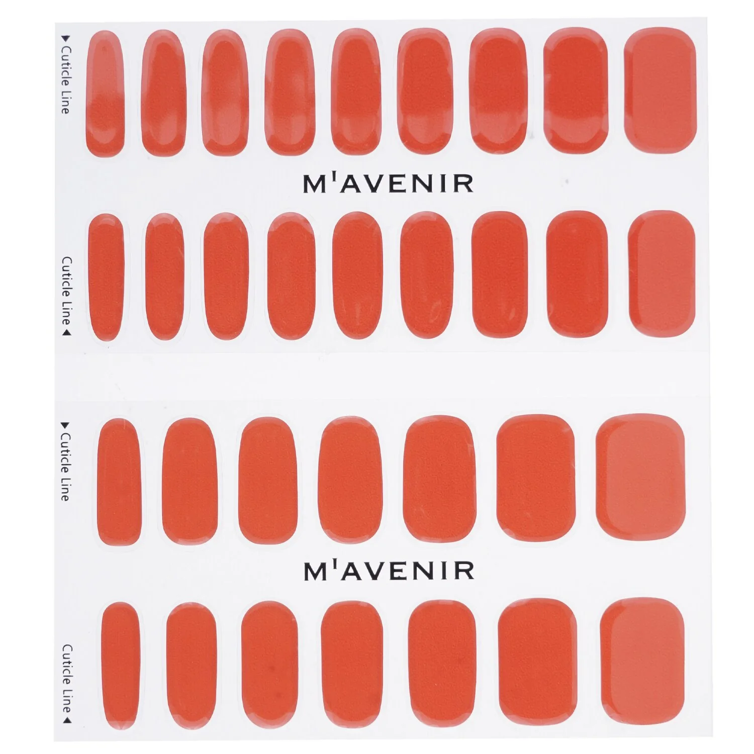 Mavenir Nail Sticker (Red) - # Red Cocktail Nail  32pcs - Olabens
