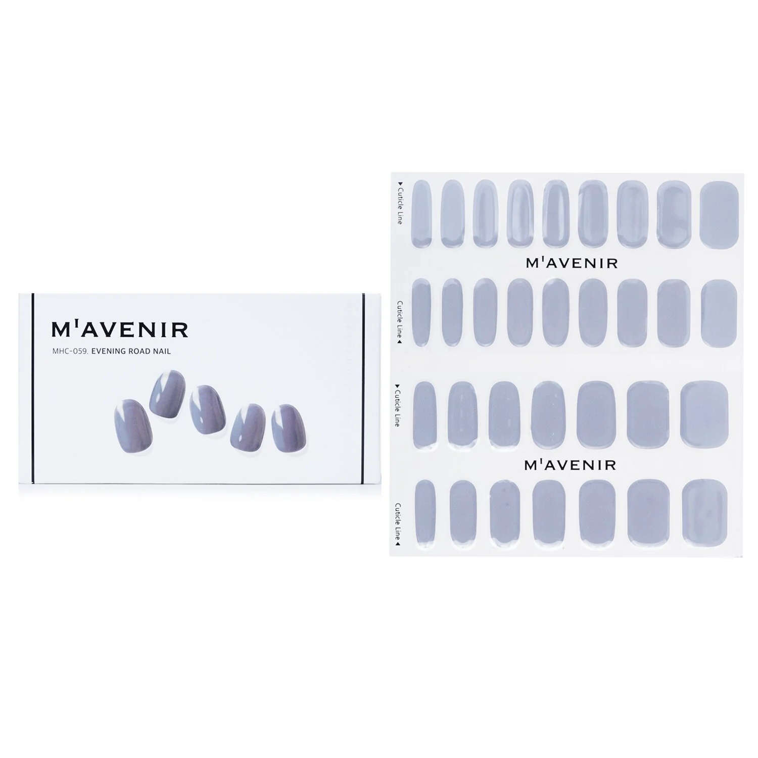 Mavenir Nail Sticker (Purple) - # Evening Road Nail  32pcs - Olabens