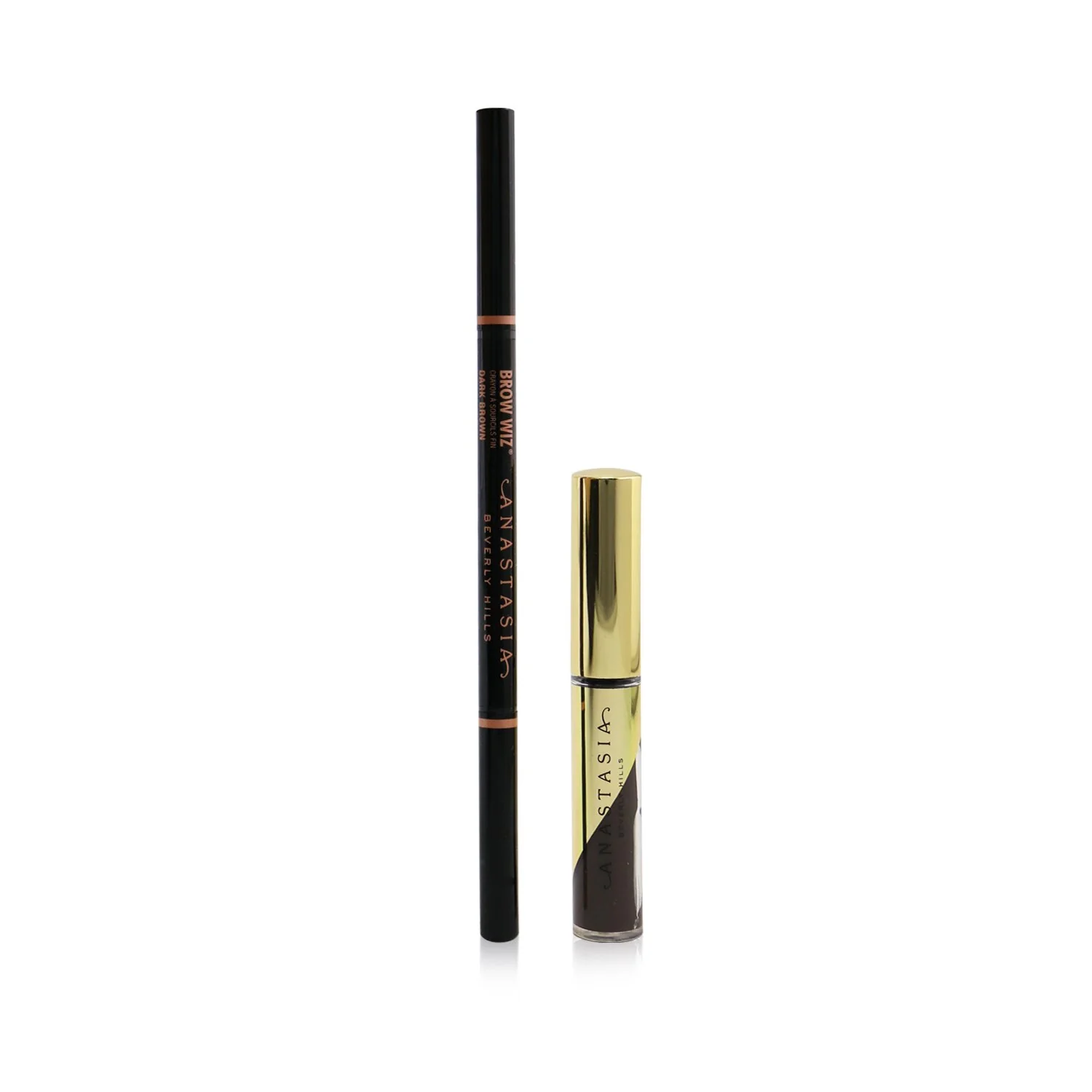 Anastasia Beverly Hills Perfect Your Brows Kit (Brow Wiz + Mini Dipbrow Gel) - # Dark Brown  2pcs - Olabens