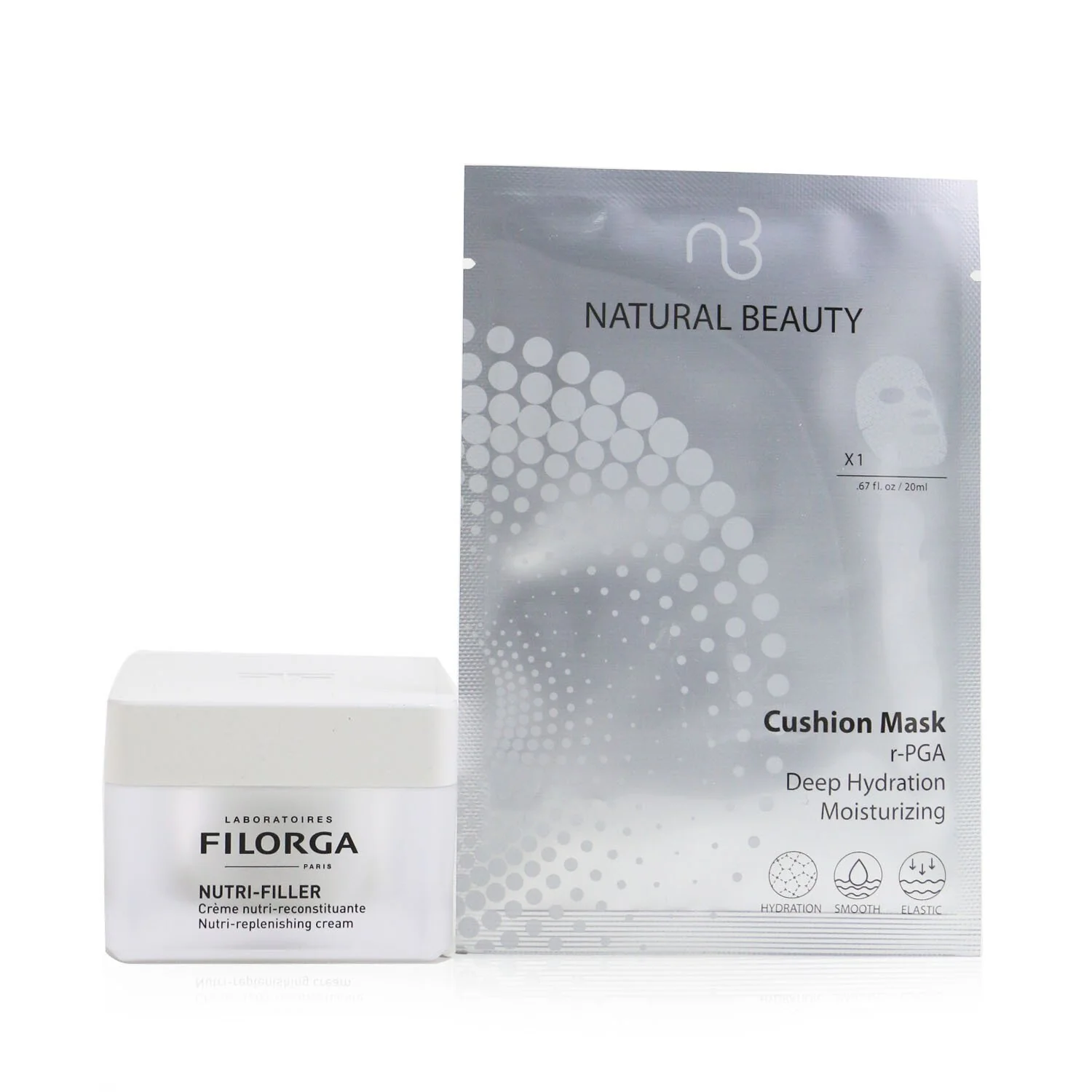 Filorga Nutri-Filler Nutri-Replenishing Cream 50ml (Free: Natural Beauty r-PGA Deep Hydration Moisturizing Cushion Mask 6x 20ml)  50ml+6x20ml - Olabens