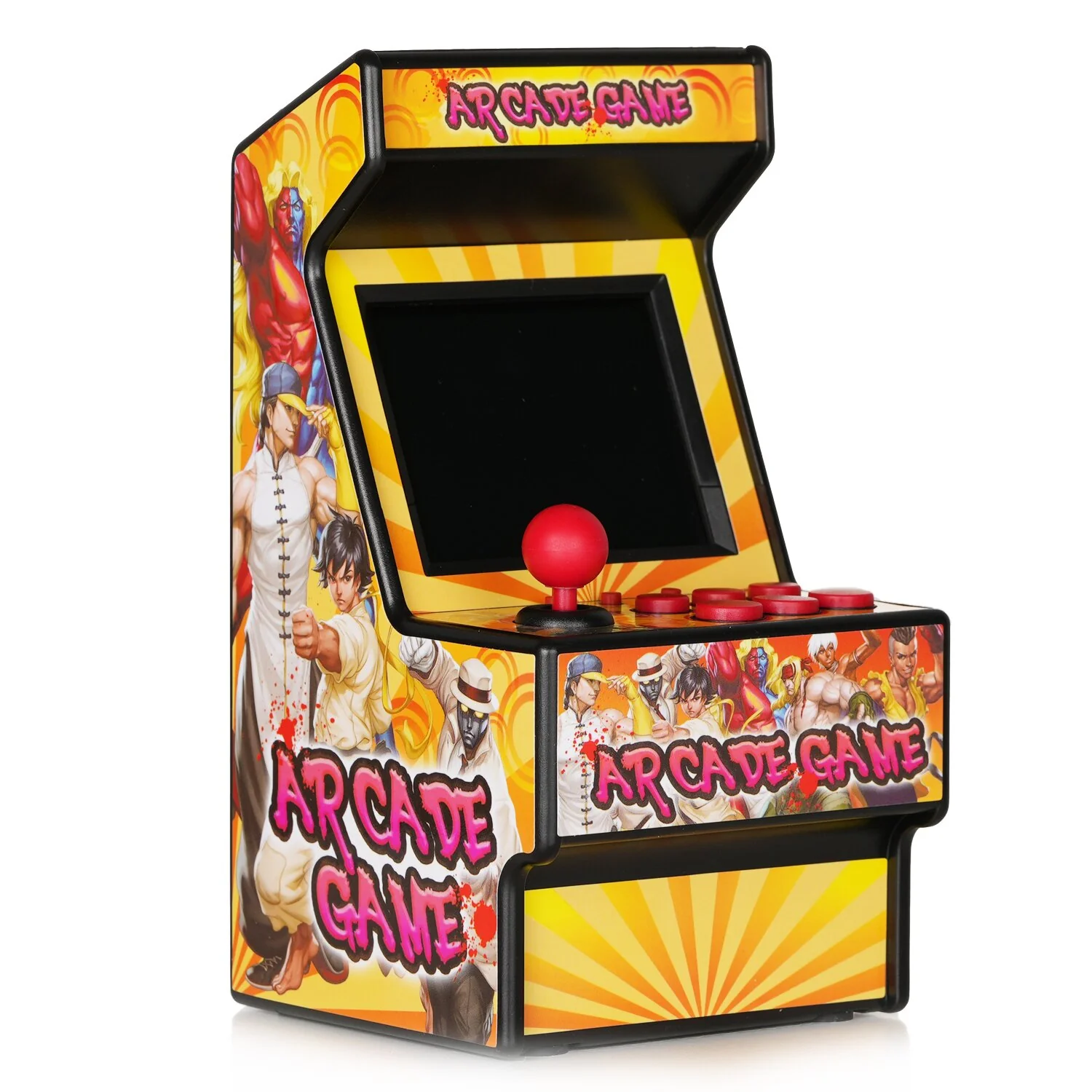 Hobbiesntoys Retro Mini Arcade Machine, Handheld Game Console with 156 Classic Video Games 2.8 Inch Color Display - Orange  3.35*3.35*6.3in - Olabens