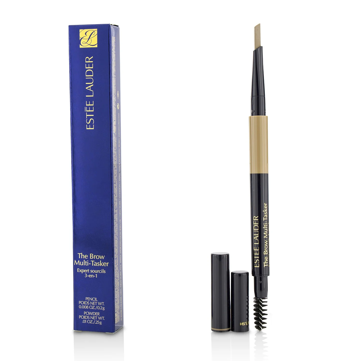 Estee Lauder The Brow MultiTasker 3 in 1 (Brow Pencil, Powder and Brush) - # 01 Blonde  0.45g/0.018oz - Olabens