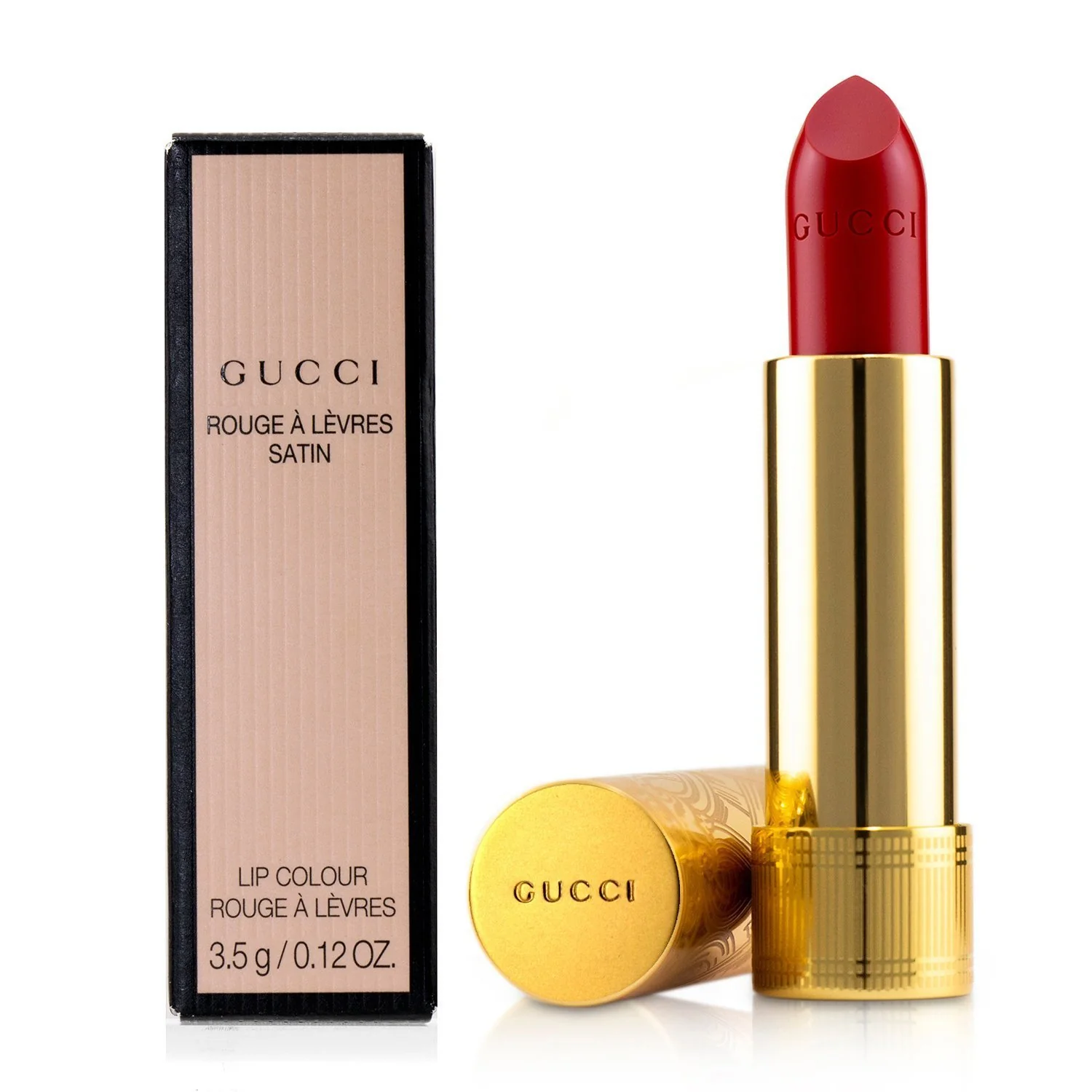 Gucci Rouge A Levres Satin Lip Colour - # 500 Odalie Red  3.5g/0.12oz - Olabens