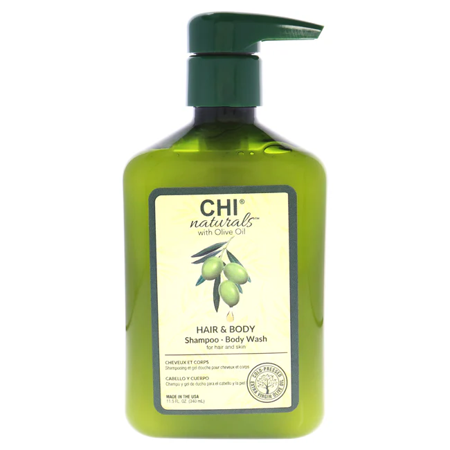 Olive Naturals Hair and Body Shampoo Body Wash by CHI for Unisex - 11.5 oz Body Wash - Olabens