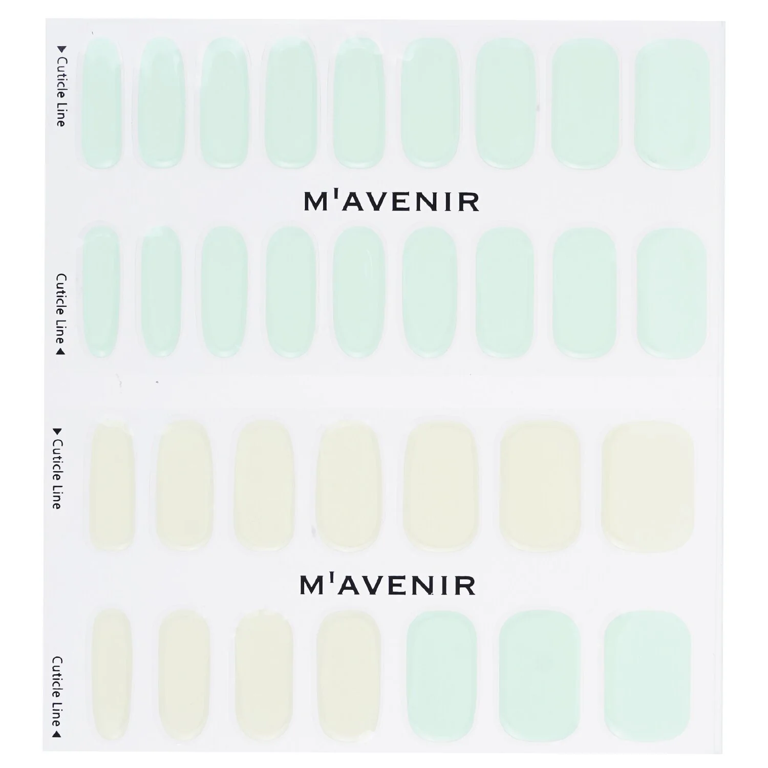 Mavenir Nail Sticker (Assorted Colour) - # Pastel Chou Nail  32pcs - Olabens