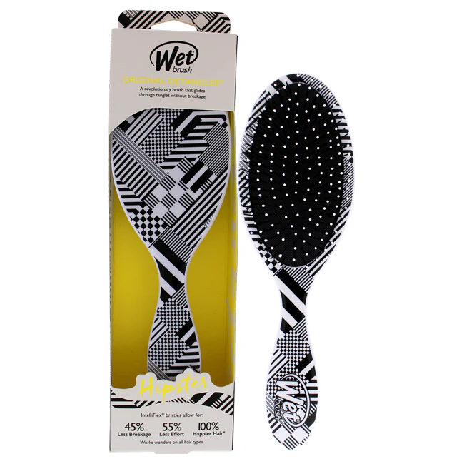 Wet Brush Original Detangler Hipster Brush - Diagonal Checkers by Wet Brush for Unisex - 1 Pc Hair Brush - Olabens
