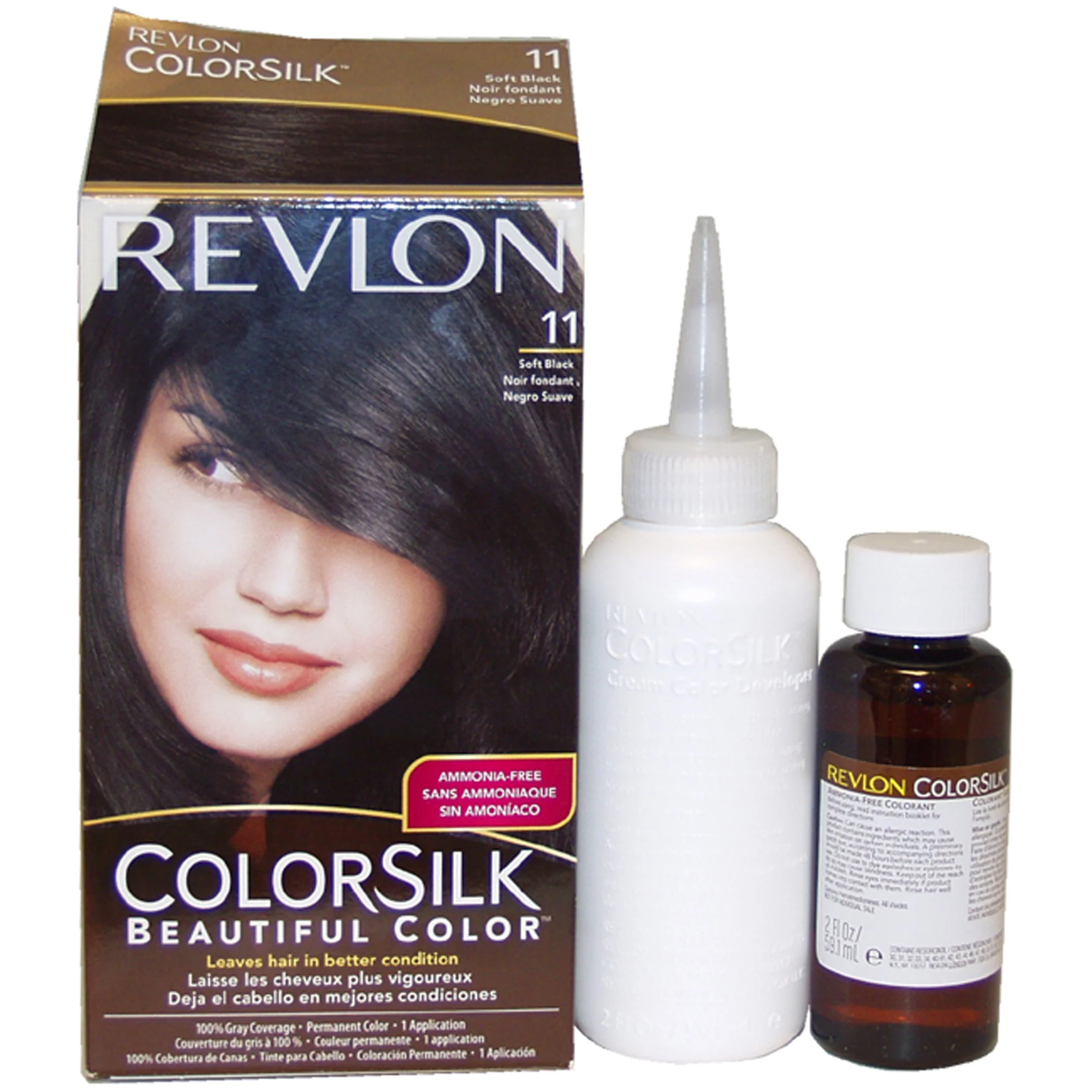 Colorsilk Beautiful Color - 11 Soft Black by Revlon for Unisex - 1 Application Hair Color - Olabens