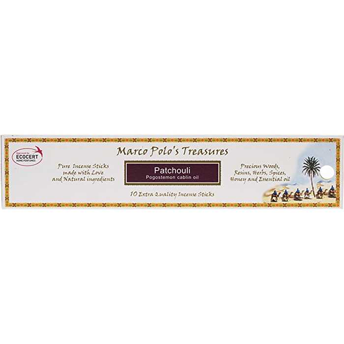 Marco Polo's Treasures Incense Sticks Patchouli 10pk - Olabens
