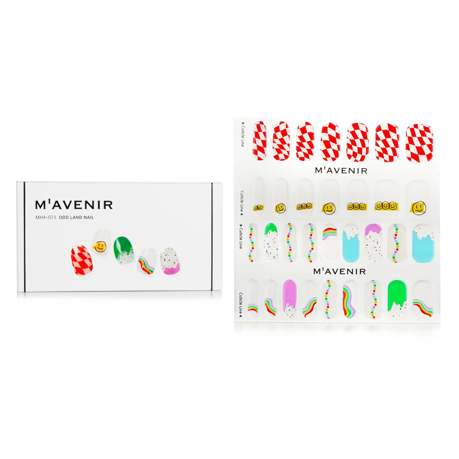 Mavenir Nail Sticker (Patterned) - # Odd Land Nail  32pcs - Olabens