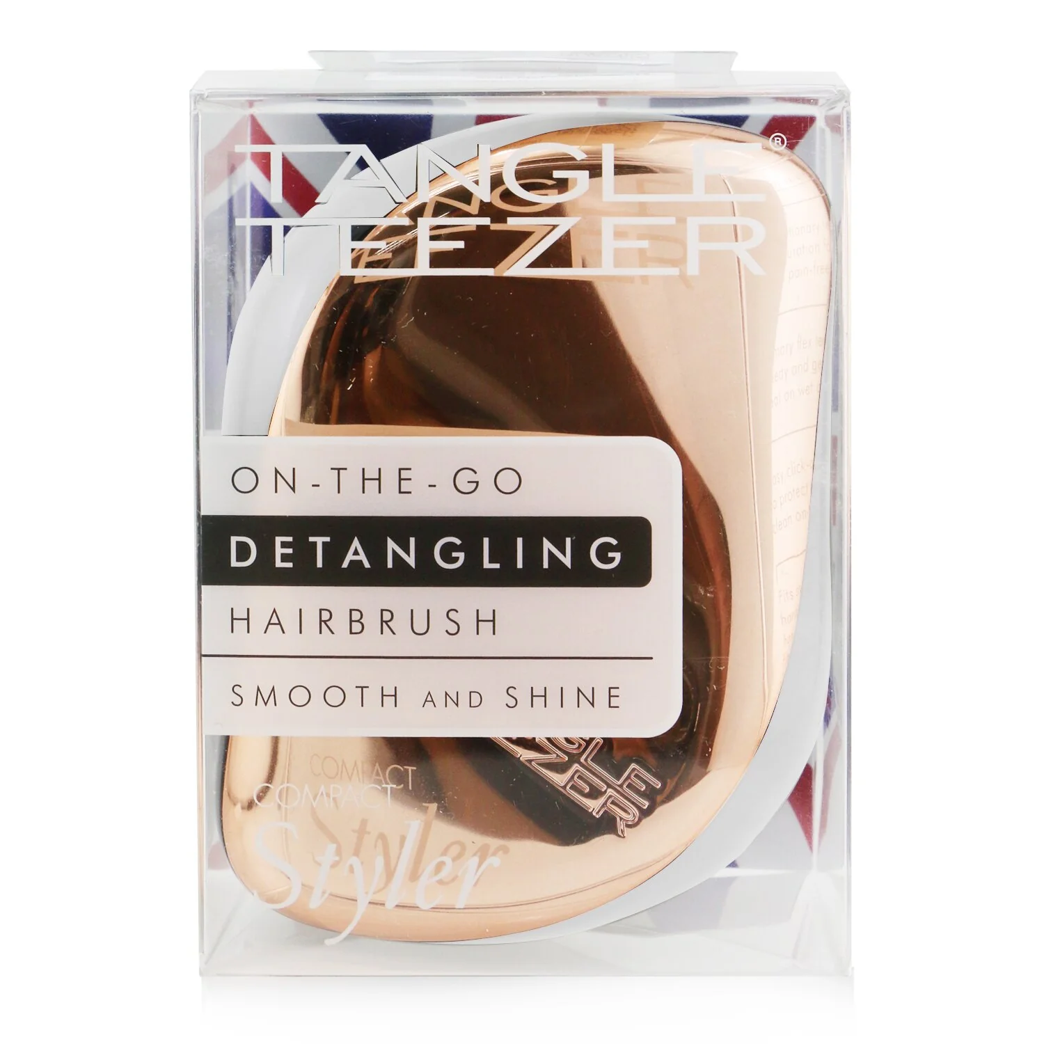 Tangle Teezer Compact Styler On-The-Go Detangling Hair Brush - # Ivory Rose Gold  1pc - Olabens